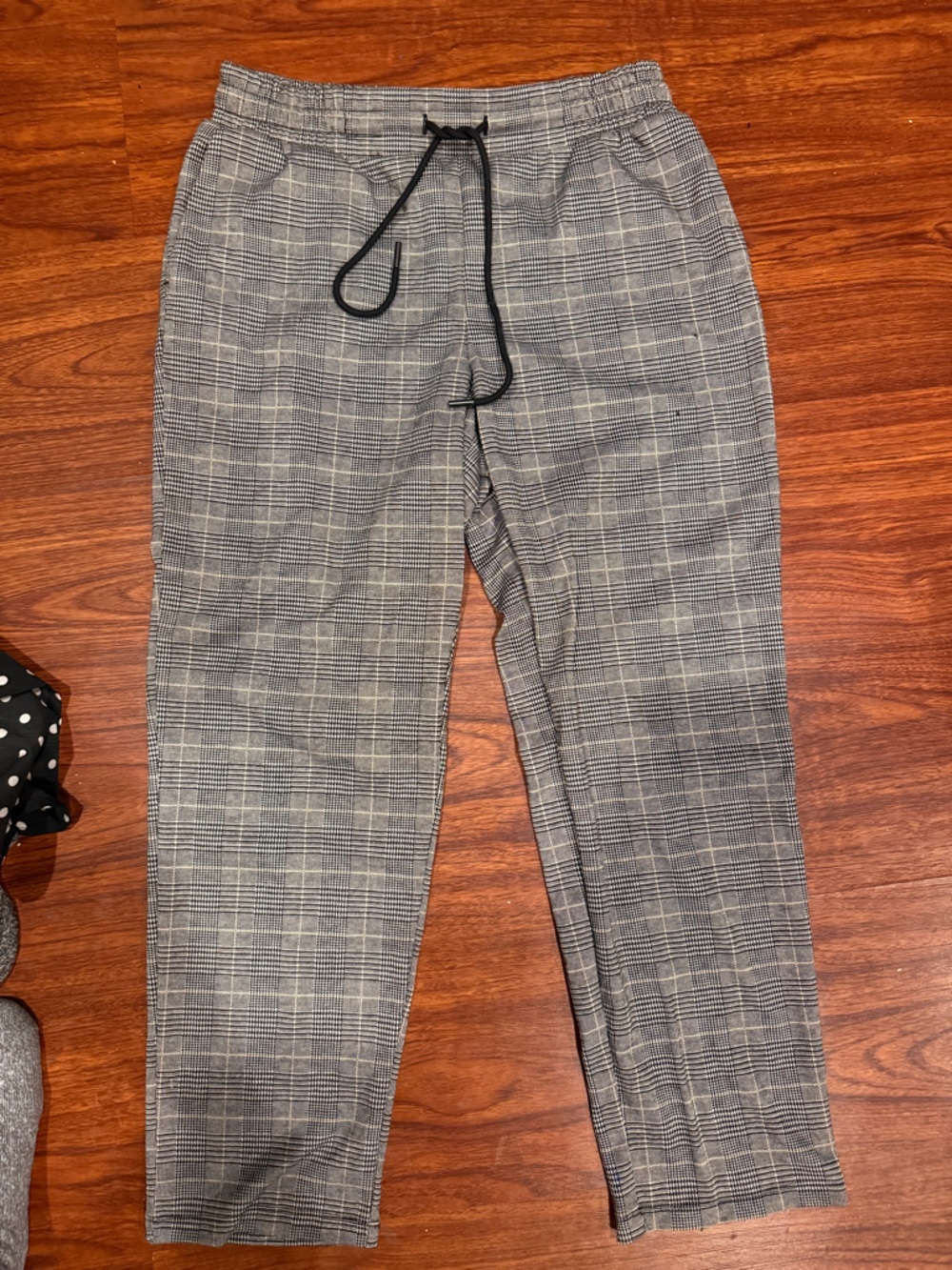a new day Gray Plaid Drawstring Pants